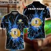 BlueJose Billiards Ball 9 Tearing Lightning Thunder Personalized Name Shirt (6 Colors)