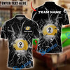 BlueJose Billiards Ball 9 Tearing Lightning Thunder Personalized Name Shirt (6 Colors)
