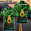 BlueJose Darts Funny Avocado Design Personalized Name, Team Name Unisex Shirt (4 Colors)