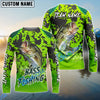 Bluejose Fishing Light Green Camo Scale Custom Name & Team Name 3D Shirts (12 Breeds)