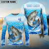 Bluejose Fishing White Blue Ocean Splash Custom Name & Team Name 3D Shirts (12 Breeds)