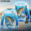 Bluejose Fishing White Blue Ocean Splash Custom Name & Team Name 3D Shirts (12 Breeds)