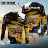 Bluejose Fishing Yellow Rustic Camouflage Custom Name & Team Name 3D Shirts (12 Breeds)