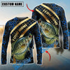 Bluejose Fishing Blue Gold Honeycomb Water Custom Name & Team Name 3D Shirts (12 Breeds)