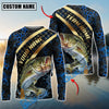 Bluejose Fishing Blue Gold Honeycomb Water Custom Name & Team Name 3D Shirts (12 Breeds)