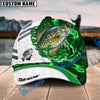 BlueJose Fishing White Green Lava Sport Personalized Name Classic 3D Cap Personalized Cap (13 Breeds)