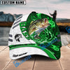 BlueJose Fishing White Green Lava Sport Personalized Name Classic 3D Cap Personalized Cap (13 Breeds)