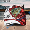 BlueJose Fishing White Red Lava Sport Personalized Name Classic 3D Cap Personalized Cap (13 Breeds)