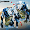 Bluejose Fishing Blue Slash Graphic Design Custom Name & Team Name 3D Shirts (12 Breeds)