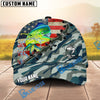 BlueJose Fishing American Flag Blue Camouflage Personalized Name Classic 3D Cap (13 Breeds)