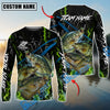 Bluejose Fishing Green Flame Grunge Camo Design Custom Name & Team Name 3D Shirts (12 Breeds)