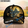 BlueJose Fishing Moonlight Gold Ocean Personalized Name Classic 3D Cap (13 Breeds)