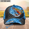 BlueJose Fishing Metal Rip Sea Personalized Name Classic 3D Cap (13 Breeds)