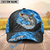 BlueJose Fishing Metal Rip Sea Personalized Name Classic 3D Cap (13 Breeds)