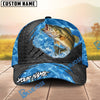 BlueJose Fishing Metal Rip Sea Personalized Name Classic 3D Cap (13 Breeds)