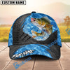 BlueJose Fishing Metal Rip Sea Personalized Name Classic 3D Cap (13 Breeds)
