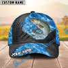 BlueJose Fishing Metal Rip Sea Personalized Name Classic 3D Cap (13 Breeds)