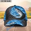 BlueJose Fishing Metal Rip Sea Personalized Name Classic 3D Cap (13 Breeds)