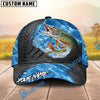 BlueJose Fishing Metal Rip Sea Personalized Name Classic 3D Cap (13 Breeds)