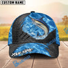 BlueJose Fishing Metal Rip Sea Personalized Name Classic 3D Cap (13 Breeds)