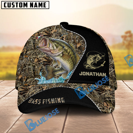BlueJose Personalized Bass Fishing Grass Cap