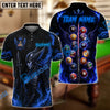 BlueJose Billiards 8 Ball Valkyrie Warrior Design Personalized Name Shirt (6 Colors)