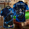 BlueJose Billiards Among Ghosts Skulls 8 Ball Pool Design Personalized Name Shirt (6 Colors)