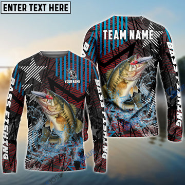 Bluejose Bass Fishing Rising Star Custom Name & Team Name 3D Shirts