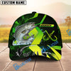 BlueJose Fishing Neon Green Neon Hook Splash Personalized Cap (13 Breeds)