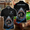 BlueJose Billiards 8 Ball & 9 Ball Shark Reaper Art Personalized Shirt (2 Colors)