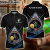BlueJose Billiards 8 Ball & 9 Ball Shark Reaper Art Personalized Shirt (2 Colors)