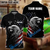 BlueJose Billiards 8 Ball & 9 Ball American Flag Gray Eagle Personalized Shirt (2 Colors)