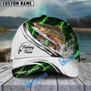 BlueJose Fishing Green Lightning White Scale Water Splash Personalized Cap (13 Breeds)