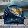 BlueJose Fishing Sunset Splash Navy Scale Reel Personalized Cap (13 Breeds)
