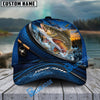 BlueJose Fishing Sunset Splash Navy Scale Reel Personalized Cap (13 Breeds)