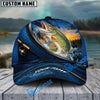 BlueJose Fishing Sunset Splash Navy Scale Reel Personalized Cap (13 Breeds)