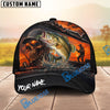 BlueJose Fishing Epic Sunset Fishing Skull with Dramatic Angler and Boat Scene Personalized Cap (13 Breeds)
