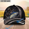 BlueJose Fishing Dark Skull Angler with Dramatic Fishing Rod and Mysterious Scene Personalized Cap (13 Breeds)