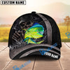 BlueJose Fishing Dark Skull Angler with Dramatic Fishing Rod and Mysterious Scene Personalized Cap (13 Breeds)
