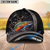 BlueJose Fishing Dark Skull Angler with Dramatic Fishing Rod and Mysterious Scene Personalized Cap (13 Breeds)
