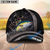 BlueJose Fishing Dark Skull Angler with Dramatic Fishing Rod and Mysterious Scene Personalized Cap (13 Breeds)
