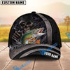 BlueJose Fishing Dark Skull Angler with Dramatic Fishing Rod and Mysterious Scene Personalized Cap (13 Breeds)