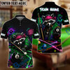 BlueJose Billiards 8 Ball Fierce Neon Raccoon Bandana Personalized Name Shirt (4 Colors)