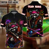 BlueJose Billiards 8 Ball Fierce Neon Raccoon Bandana Personalized Name Shirt (4 Colors)