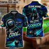 BlueJose Billiards 8 Ball & 9 Ball Fierce Cool Sloth Personalized Name Shirt (4 Colors)
