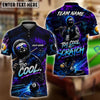 BlueJose Billiards 8 Ball & 9 Ball Fierce Cool Sloth Personalized Name Shirt (4 Colors)