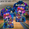 BlueJose Bowling And Pins Never Give Up Graffiti Duck New Kid Street Art Customized Name, Team Name 3D Shirt (4 Colors)