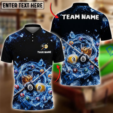 BlueJose Billiards 8-Ball 9-Ball Whiskey Tornado Pool Cue Personalized Name, Team Name Unisex Shirt (6 Colors)