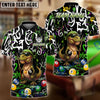 BlueJose Billiards 8 Ball Graffiti Pool Dinosaur Gang Smoke Personalized Name Shirt (4 Colors)