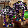 BlueJose Billiards 8 Ball Graffiti Pool Dinosaur Gang Smoke Personalized Name Shirt (4 Colors)